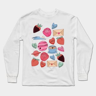 Valentines Day Pattern Long Sleeve T-Shirt